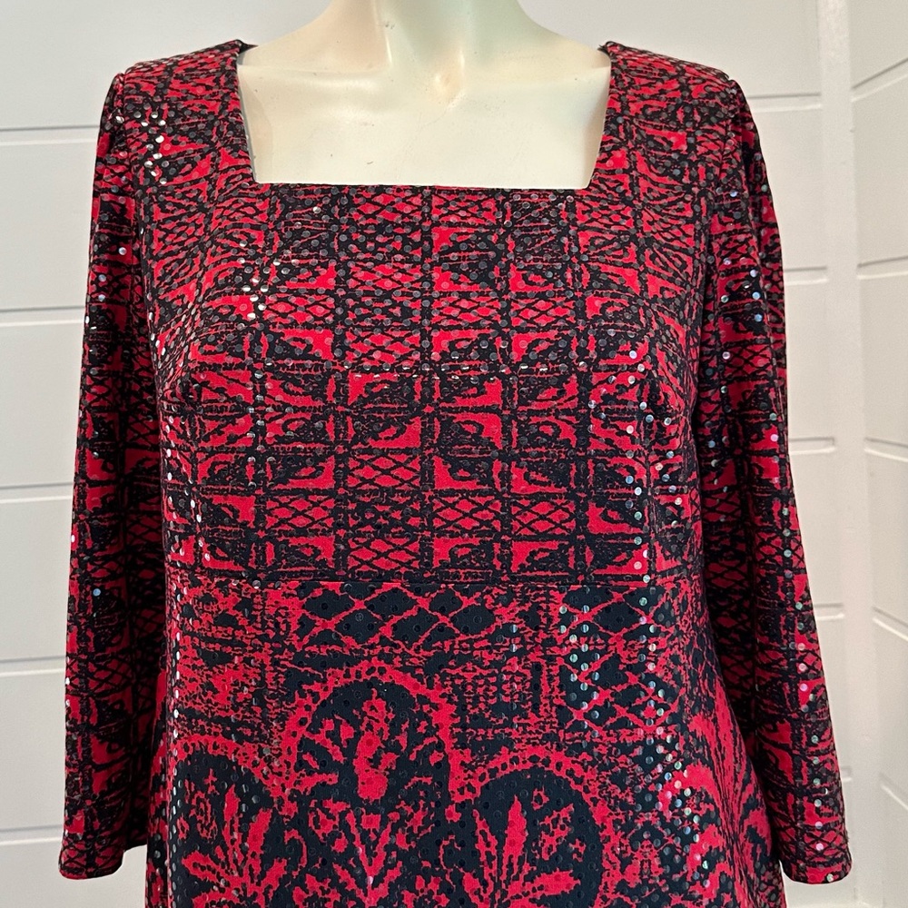 Rabbit Rabbit Rabbit Designs Red and Black pattern sequin - Picture 4 of 8